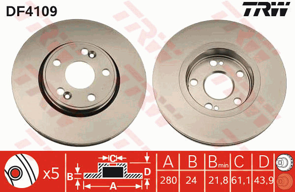 Jarrulevy TRW DF4109