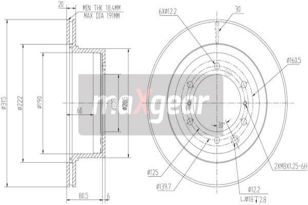 Jarrulevy MAXGEAR 19-2438