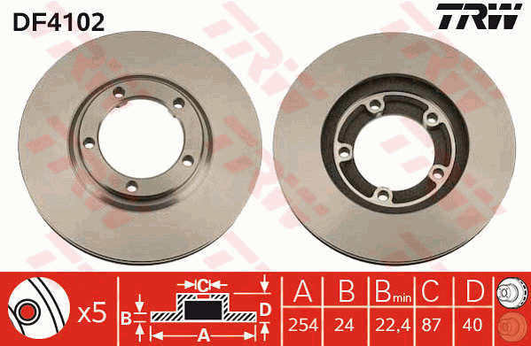 Jarrulevy TRW DF4102