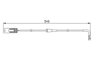 Kulumisenilmaisin, jarrupala, Taka-akseli, ALPINA ROADSTER V8, BMW 5 [E39], Z8 Roadster [E52], 34 35 1 163 066, 34351163066