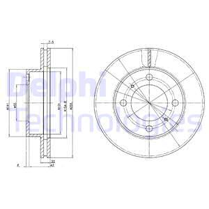 Jarrulevy DELPHI BG2891