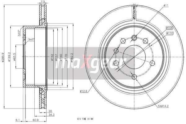 Jarrulevy MAXGEAR 19-2472