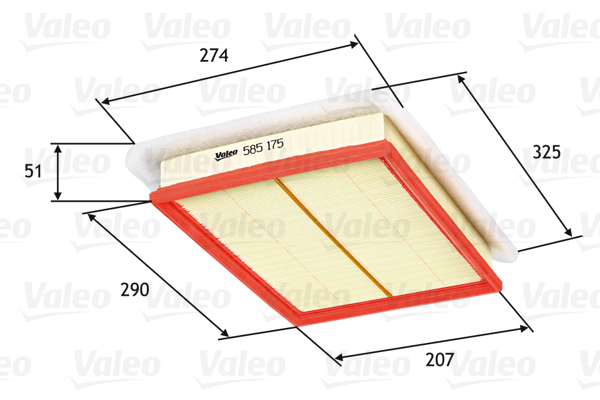 Ilmansuodatin VALEO 585175