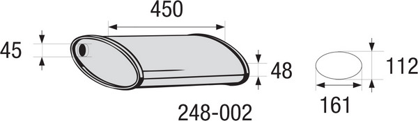 Keskiäänenvaimennin, yleismalli BOSAL 248-002