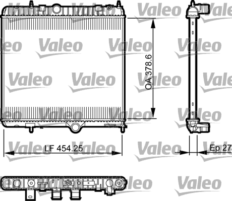 Jäähdytin,moottorin jäähdytys VALEO 735560