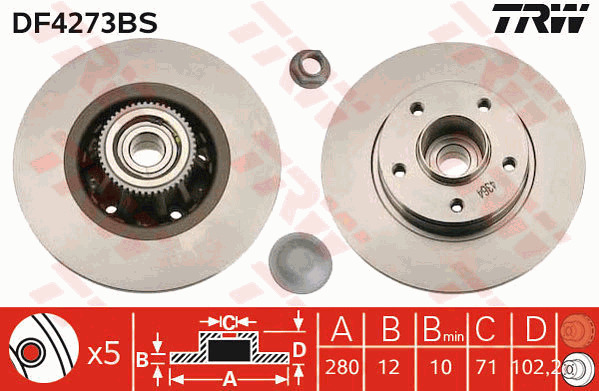 Jarrulevy TRW DF4273BS