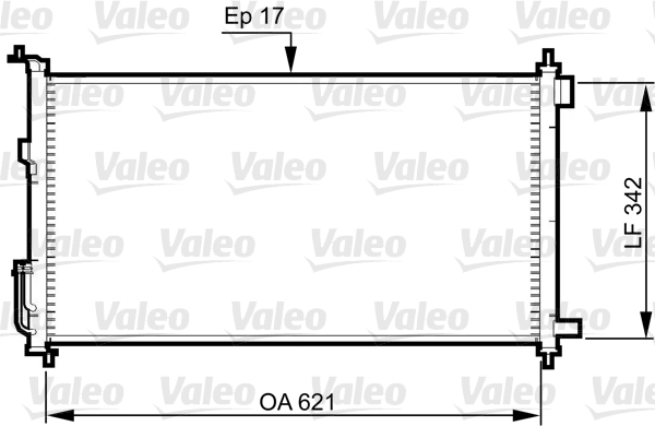 Lauhdutin, ilmastointilaite VALEO 817836