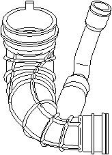 Imuputki, ilmansuodatin, Poisto, Ilmasuodattimen pesä, CITROËN,FORD,PEUGEOT,TOYOTA, 1 148 084, 1434 13, 1434 F6, 2S6Q9C623AA, SU001 0065