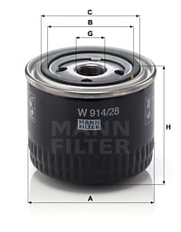 Öljynsuodatin MANN-FILTER W 914/28