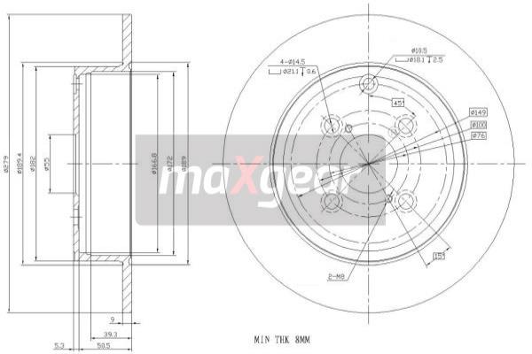 Jarrulevy MAXGEAR 19-0963