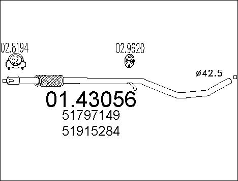 Pakoputki MTS 01.43056