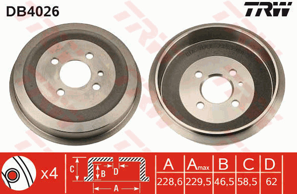 Jarrurumpu TRW DB4026