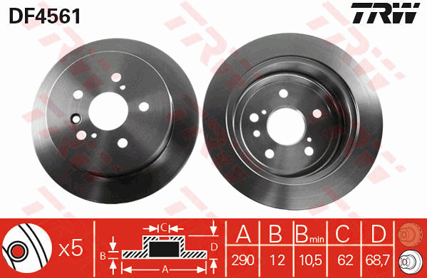 Jarrulevy TRW DF4561