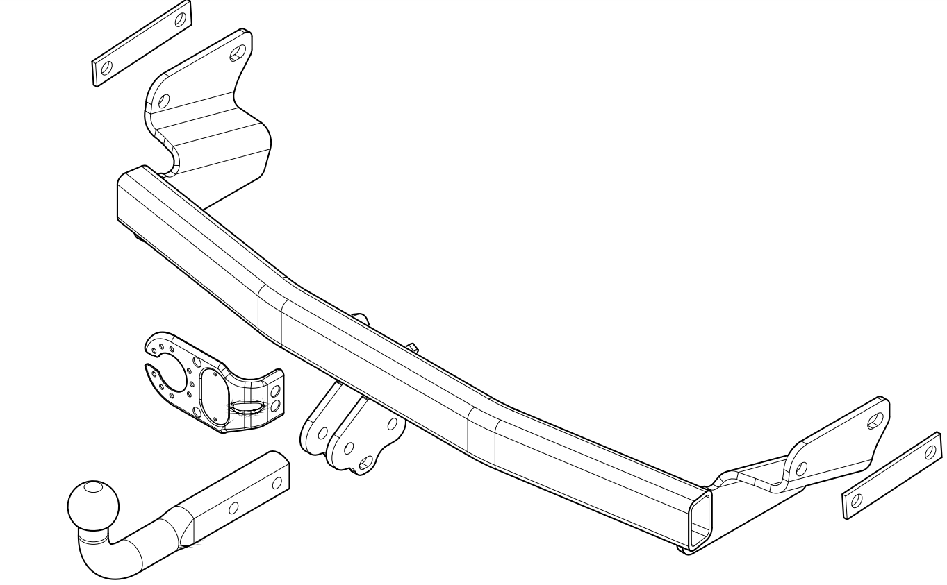 Vetokoukku BRINK 452400 Jeep Compass, Patriot '06-11