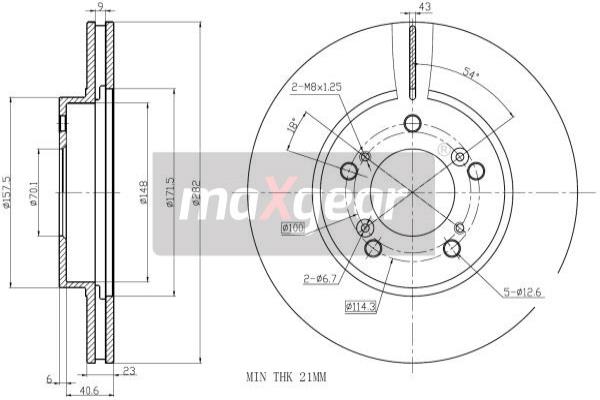 Jarrulevy MAXGEAR 19-2554