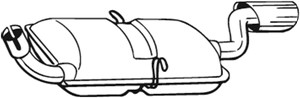 Takaäänenvaimentaja, VOLVO 960 II, 960 Kombi II, S90 I, V90 Kombi I, 9142582, 9161793