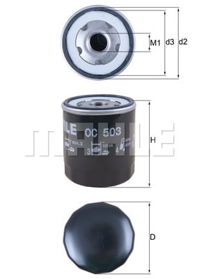 Öljynsuodatin KNECHT OC 503