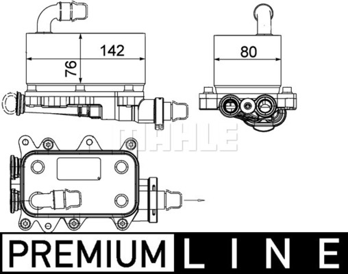 Öljynjäähdytin, autom. vaihteisto MAHLE ORIGINAL CLC 18 000P
