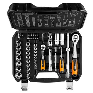Työkalusarja 73 pcs, 1/2", 1/4" , CRV, Universal