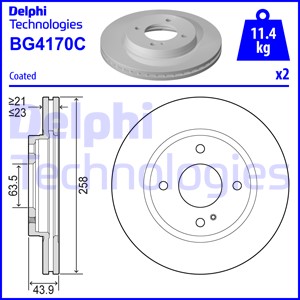 Jarrulevy DELPHI BG4170C