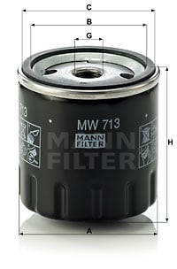 Öljynsuodatin MANN-FILTER MW 713
