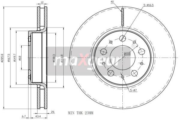 Jarrulevy MAXGEAR 19-1296