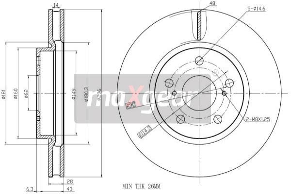 Jarrulevy MAXGEAR 19-2281