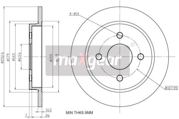 Jarrulevy MAXGEAR 19-0781