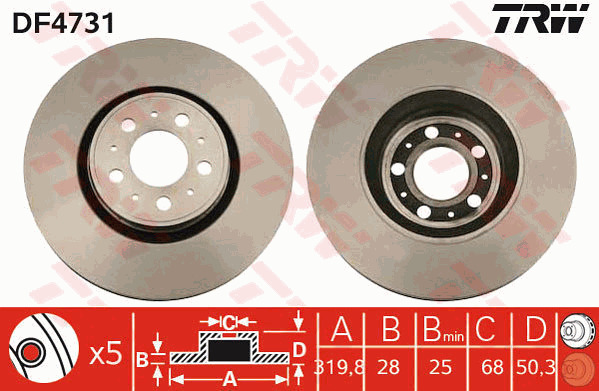 Jarrulevy TRW DF4731