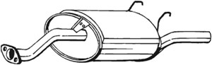 Takaäänenvaimentaja, HONDA CIVIC Coupé V, CIVIC Coupé VI, CIVIC Sedan V, 18030S01E10, 18030S01E11, 18030SR1506, 18030SR1J40, 18030SR4A70