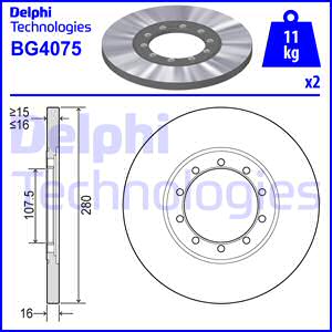 Jarrulevy DELPHI BG4075