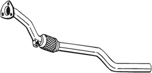 Pakoputki, Keskellä, AUDI A4, A4 Avant, A6, A6 Avant, SKODA SUPERB I, VW PASSAT, PASSAT Variant, 3B0253301H, 8D0253301CB, 8D0253301CH, 8