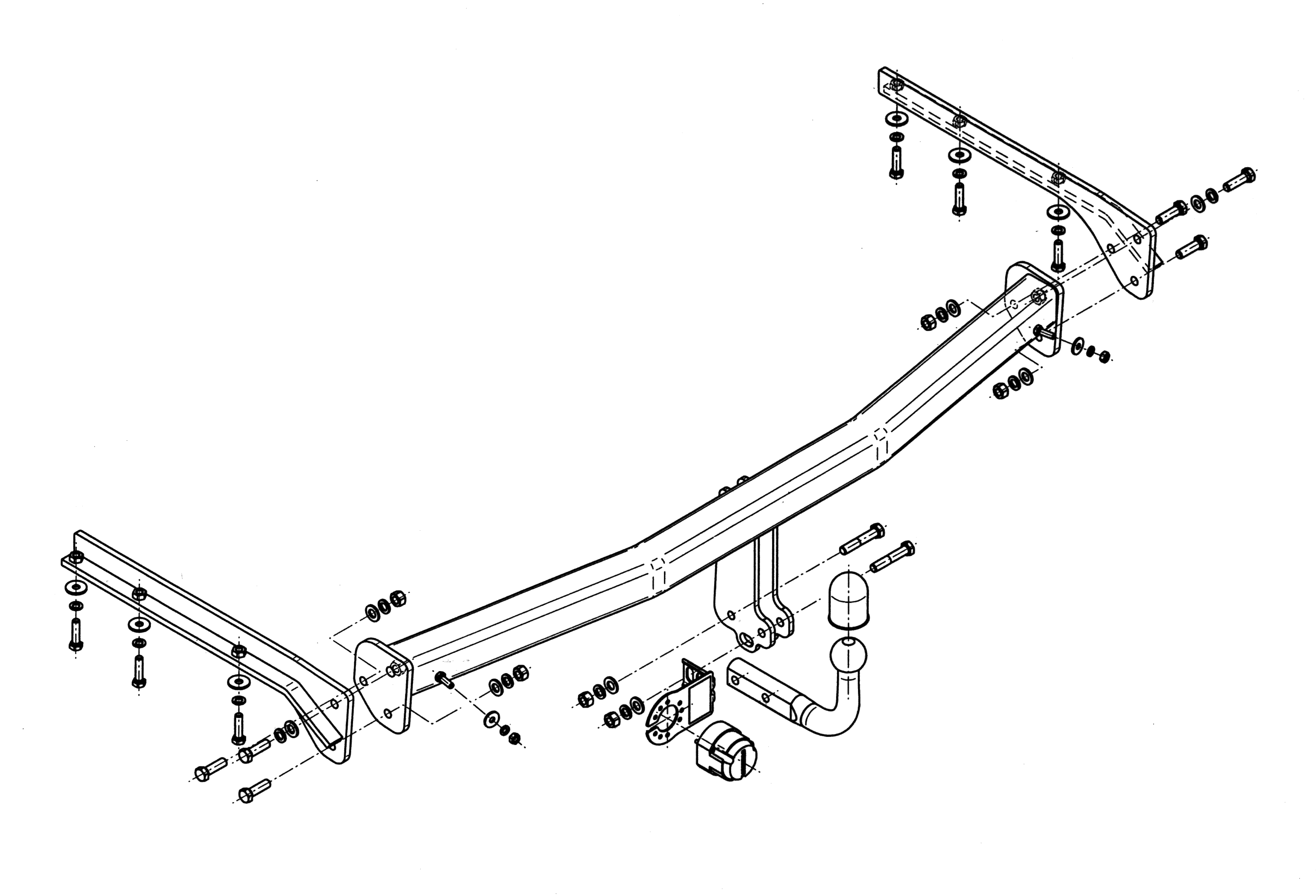 Vetokoukku STEINHOF STC-205 Chrysler Voyager'99-08, Grand Voyager '07-