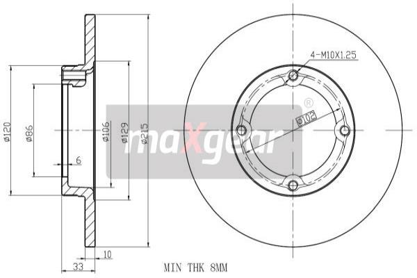Jarrulevy MAXGEAR 19-1032