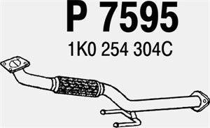 Pakoputki, Edessä, SEAT LEON, VW CADDY Minibus, minivan III, CADDY Skåp/stor limousine III, GOLF V, GOLF VI, GOLF PLUS V, 1K0254304B, 1