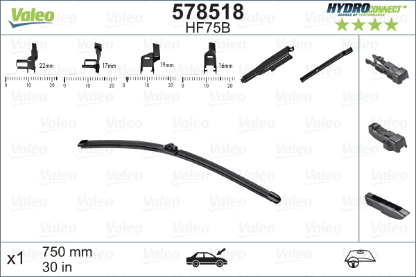 Pyyhkijänsulka VALEO 578518