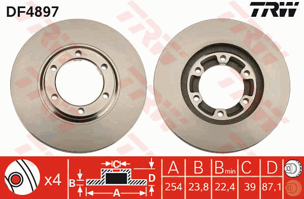 Jarrulevy TRW DF4897