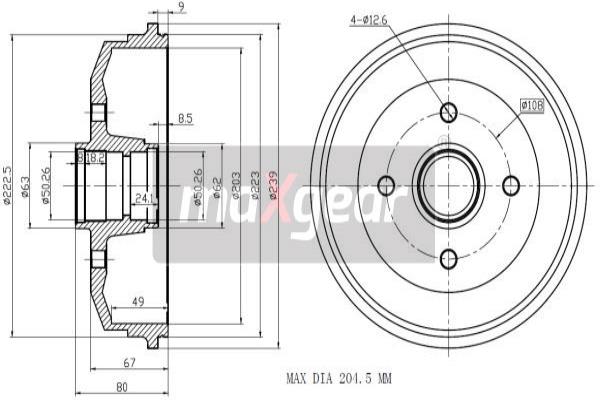 Jarrurumpu MAXGEAR 19-1040
