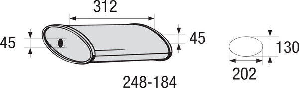 Keskiäänenvaimennin, yleismalli BOSAL 248-184