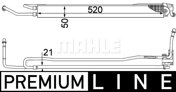 Öljynjäähdytin, tehost.ohjaus MAHLE ORIGINAL CLC 106 000P