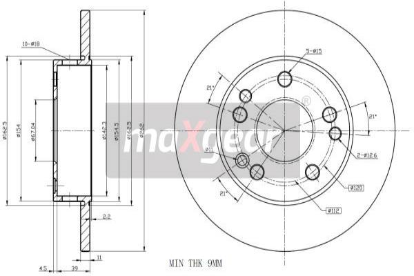 Jarrulevy MAXGEAR 19-0721