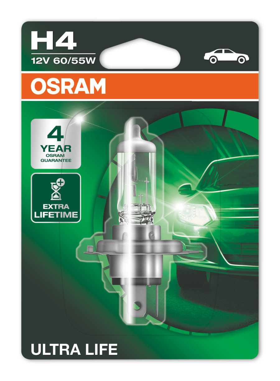 Halogeeni poltin OSRAM ULTRA LIFE 12V H4 60/55W