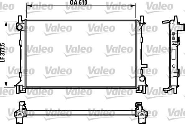 Jäähdytin,moottorin jäähdytys VALEO 732732