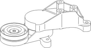 Hihnankiristin, moniurahihna, AUDI,SEAT,SKODA,VW, 038 903 315A, 038 903 315E, 038 903 315K