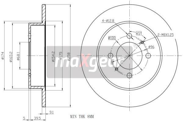 Jarrulevy MAXGEAR 19-0956