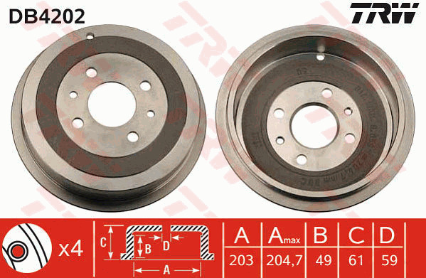 Jarrurumpu TRW DB4202