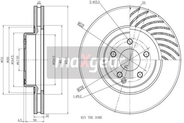 Jarrulevy MAXGEAR 19-2859