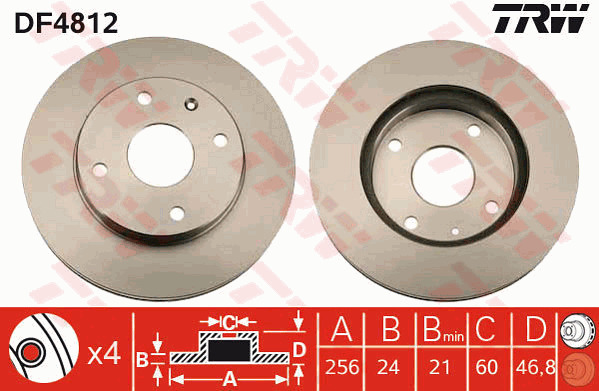 Jarrulevy TRW DF4812