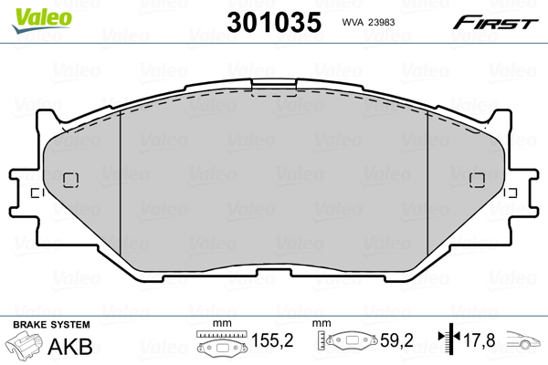 Jarrupalasarja, levyjarru VALEO 301035