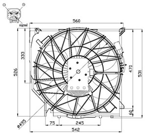 Tuuletin, moottorin jäähdytys, BMW X3 [E83], 17113400022, 17113415181, 17113442089, 20895863, 8143670